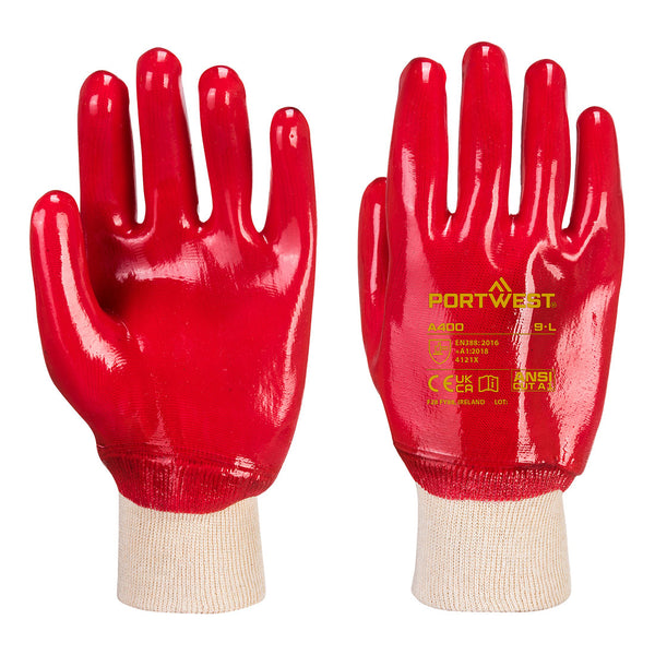 A400 Grip PVC Knitwrist Glove Pack of 12