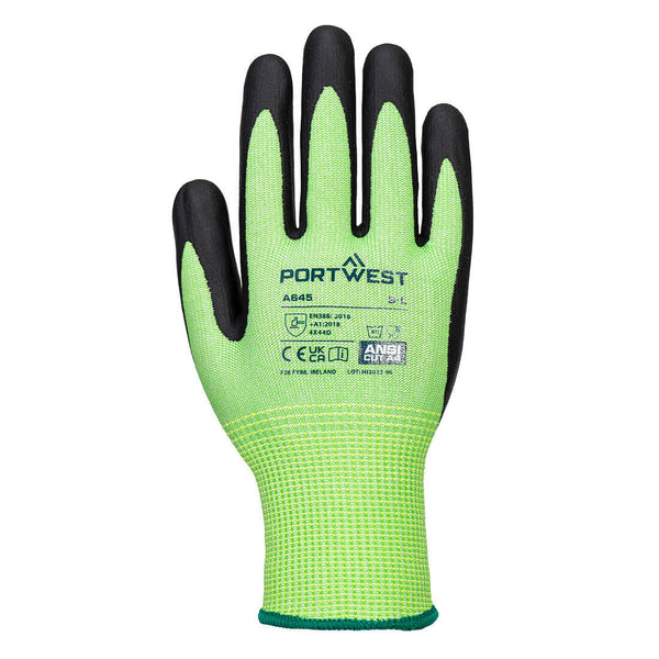 A645 Cut D13 Nitrile Green Glove