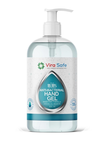 Building Services  500ml Vira Safe 70% Alcohol Gel Hand Sanitiser
