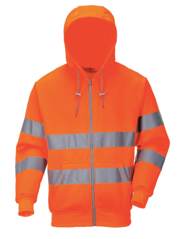 Hi-Visibility Zip Front Hoodie