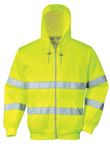 Hi-Visibility Zip Front Hoodie