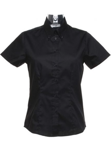 Kustom Kit Ladies Premium Short Sleeve Tailored Oxford Shirt