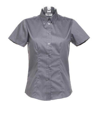 Kustom Kit Ladies Premium Short Sleeve Tailored Oxford Shirt