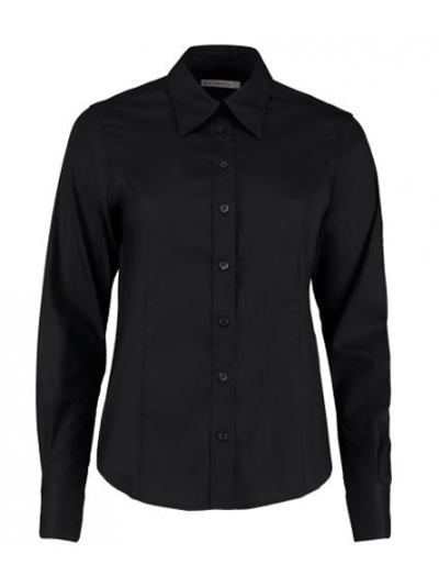 Kustom Kit Ladies Premium Long Sleeve Tailored Oxford Shirt